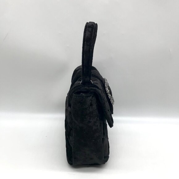 Sam Edelman Black Velvet Handbag - Picture 3 of 12